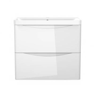 590mm Single Bathroom Vanity with Integrated Resin Basin