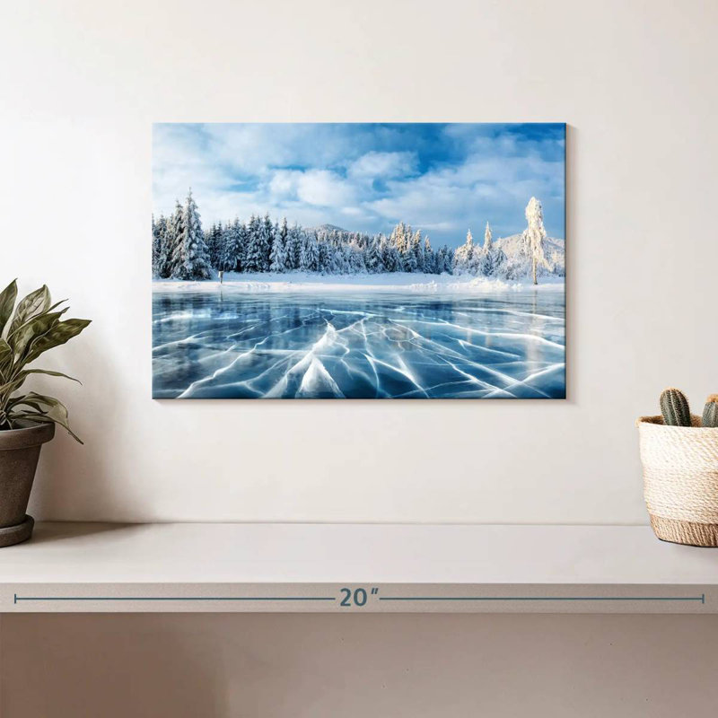 Alvord Frozen Blue Lake, 8" H x 12" W
