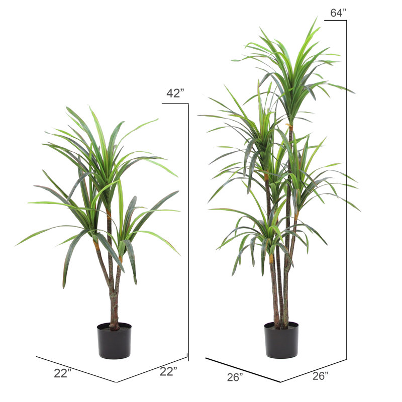Doublure de pot en yucca artificiel, H 42 po x l 26 po x P 22 po