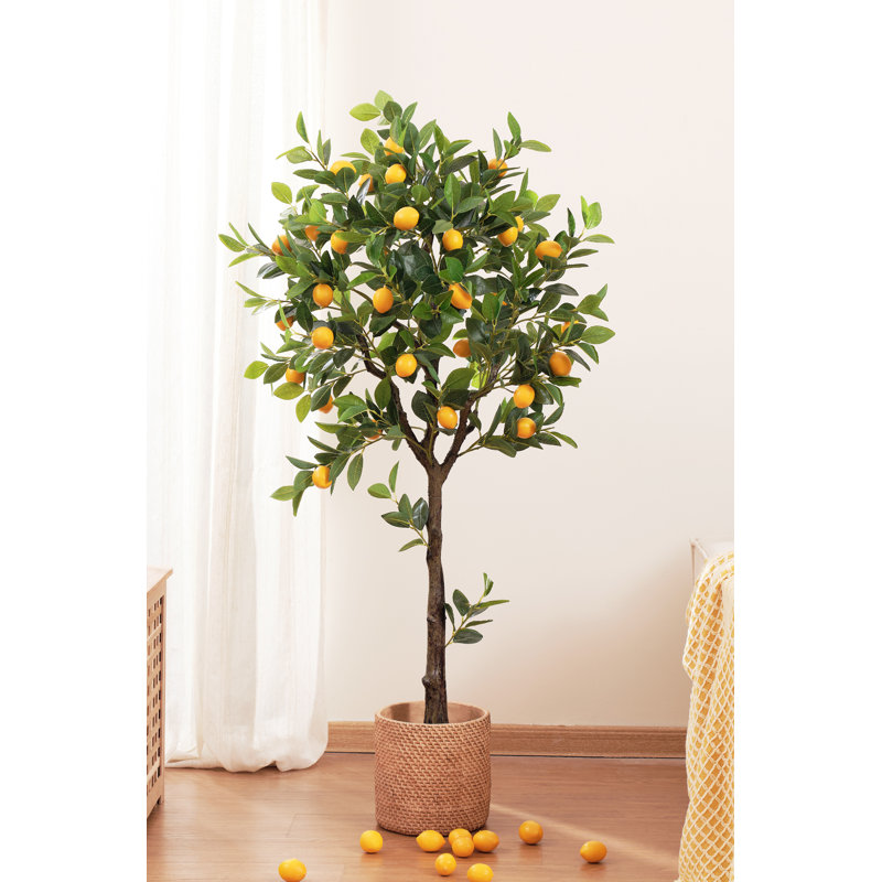 Citronnier artificiel 59 po en pot
