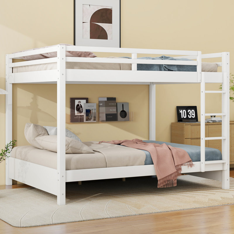 Lit superposé grand sur grand, Blanc