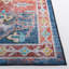 Tucson Vintage Look Machine Washable Non-Slip Area Rug in Rust & Blue-1392605302