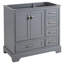 Quen 36" Freestanding Single Basin Vanity Set with Cabinet, Vanity Top, and Oval Undermount Sink-658309057-658309058-658153722