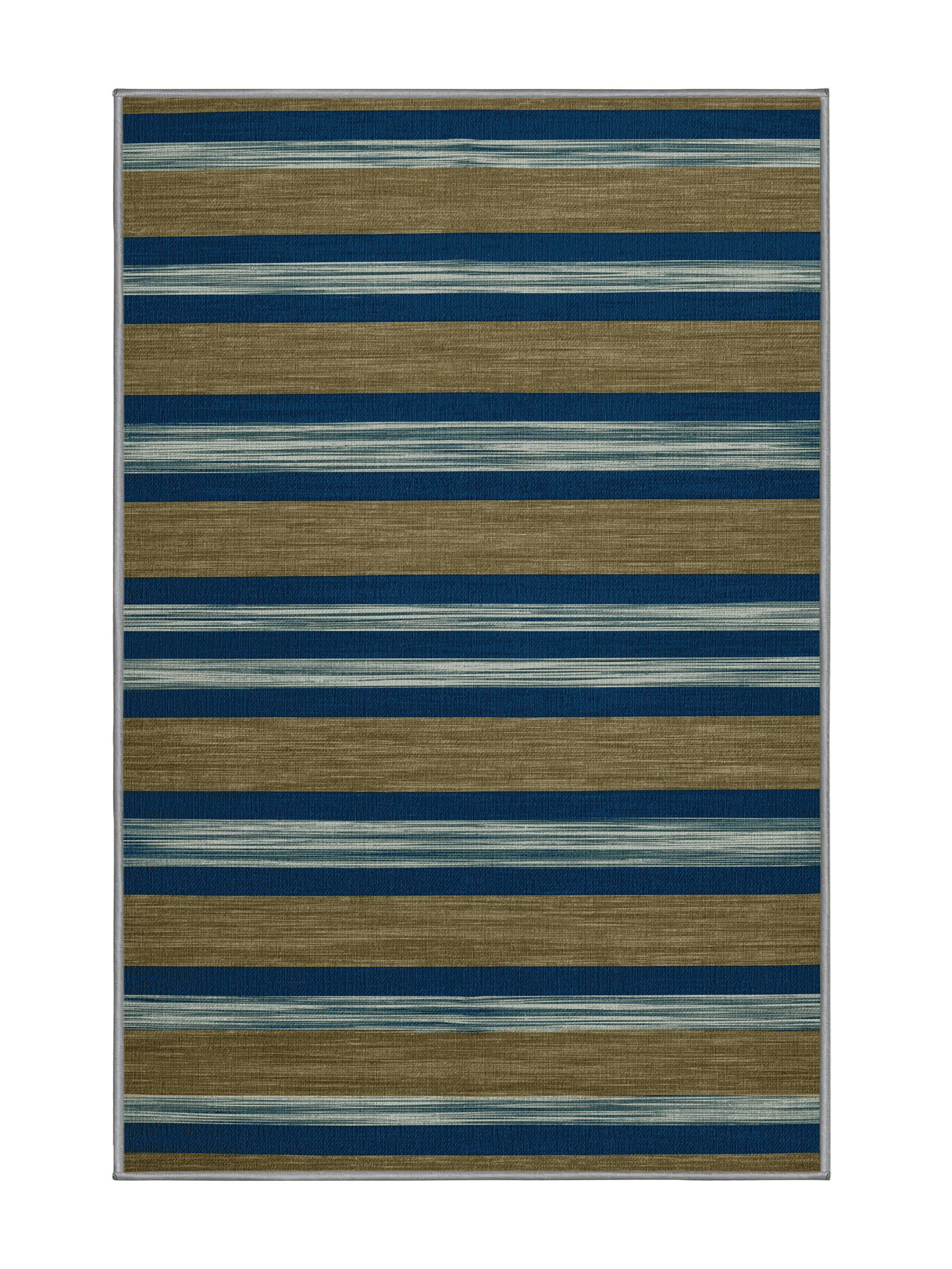 Rosecliff Heights Machine Washable Horizontal Stripes Brown Area Rug ...