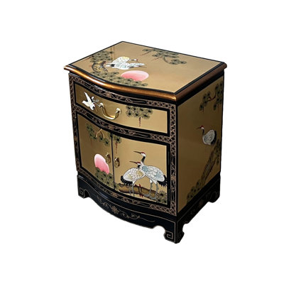 Hocca Gold Leaf Hand Painted Lamp Cabinet