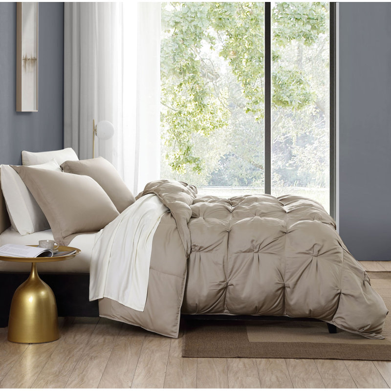 Taupe Viscose Bamboo Full Comforter with Recycled Filling