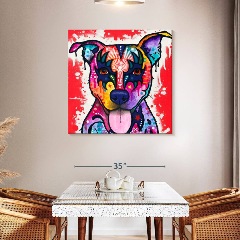 Kiss Dog, 39" H x 39" W