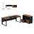 Burgener L-Shape Executive Desk with File Cabinet-2009782121