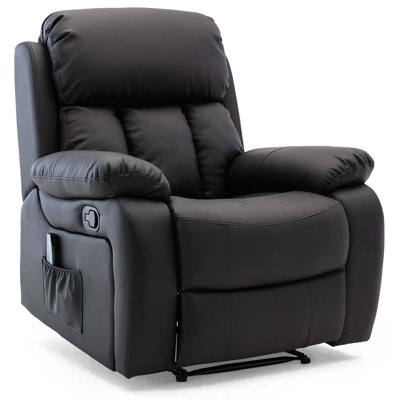 Faux Leather Heated Massage Chair