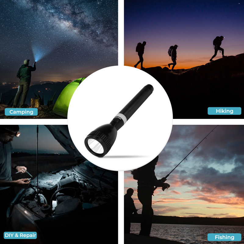 Geepas LED Torch Rechargeable Handheld Flashlight