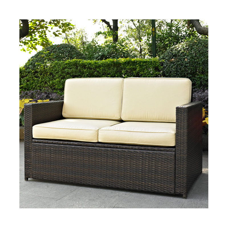 Arbedella 53'' Wide Loveseat with Cushions, Sand