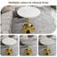 Table d'appoint ronde à plateau en marbre avec base piédestal conique, idéale pour le salon, design minimaliste moderne-1054079739