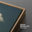 Nuage minimal sur fond bleu, décoration murale moderne, impression sur toile encadrée-796009214-796009208
