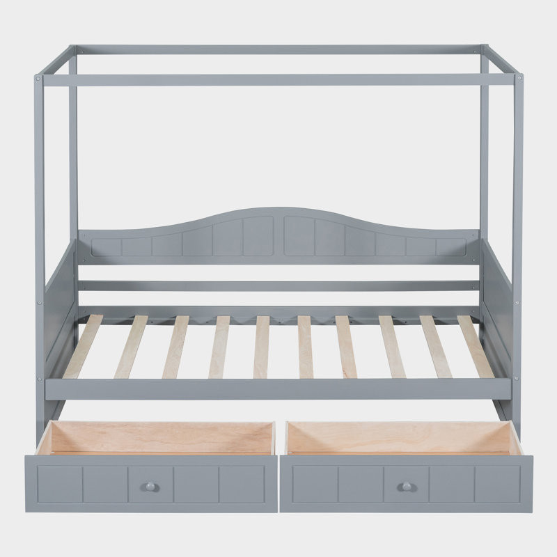 Storage Canopy Day Bed, Gray