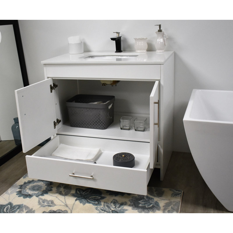 Ensemble de meuble-lavabo simple 36 po Annily, Blanc