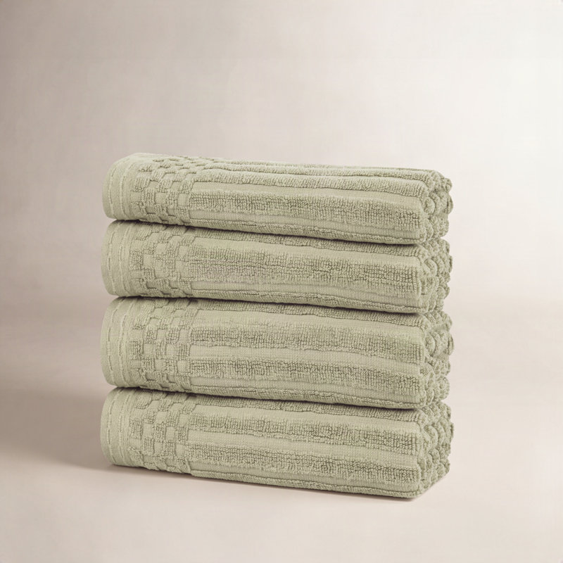 Ensemble de serviettes en coton Kleiman, Vert sauge