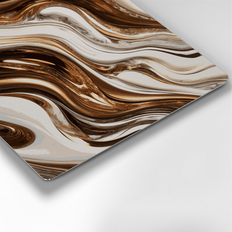 Art abstrait abstrait en métal beige 91