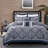 8 Piece Jacquard Comforter Set Navy