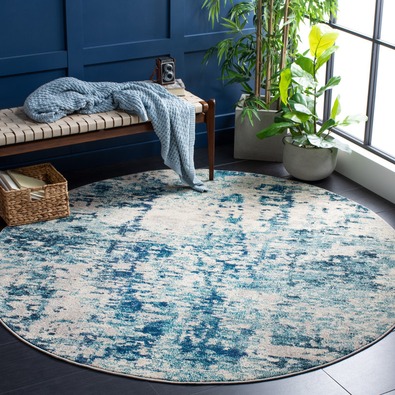 Abstract Area Rug, Round 201 cm