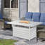 Table de foyer d'extérieur au propane en aluminium H 26,4 po x l 54,3 po Brandtley-92366465