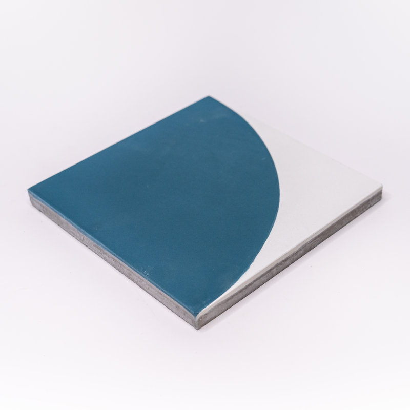 Jardin 8" X 8" Cement Wall & Floor Tile, Navy/White
