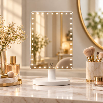 Rectangle Freestanding Makeup / Shaving Mirror