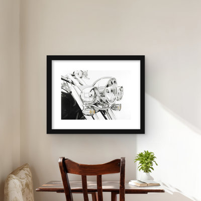 Motorcycle Light Framed Matted Print | Hobbies Home Decor