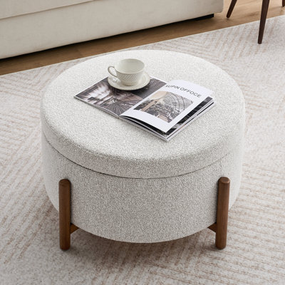 Repose-pieds rond avec rangement 31,7 po