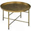 Table basse ronde de 24 po avec plateau martelé Nicholas, table centrale en métal rétro pour le salon, la chambre à coucher et la table d'appoint-227812270