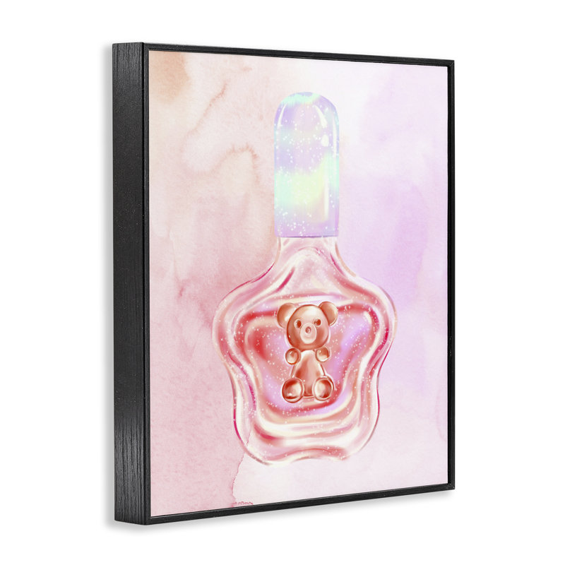 «Glam Bear», estampe numérique de Ziwei Li, Giclée encadrée noir minuit, H 14 po x l 11 po