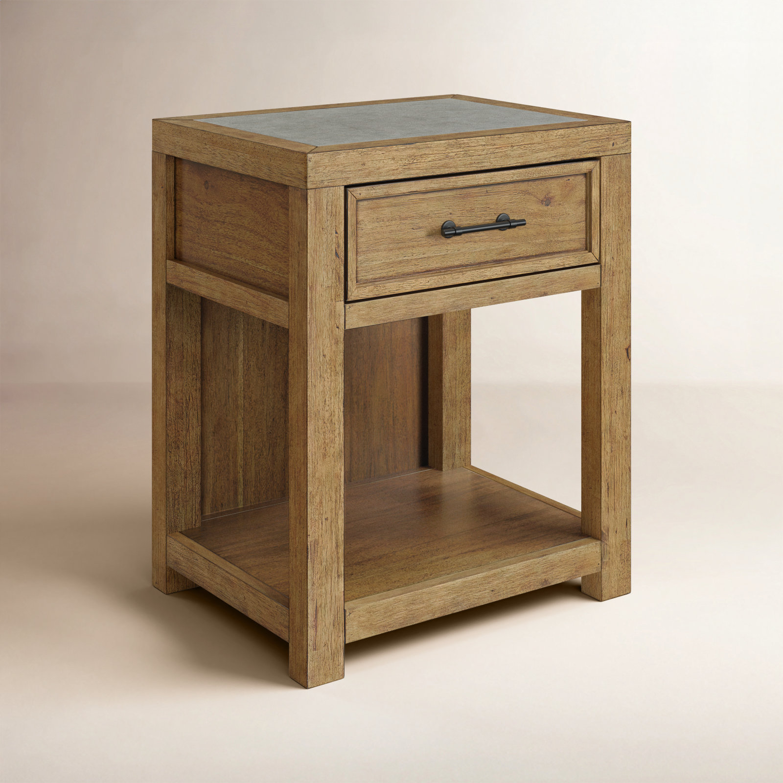 Oakland Acacia Nightstand, Toasted Almond