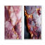 «Pink and Gold Marble River IV», ensemble de 2 impressions sur toile abstraites-119529994-119529997