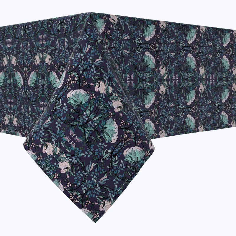 Rectangular Tablecloth, 100% Cotton, Floral 75, 104" x 60"