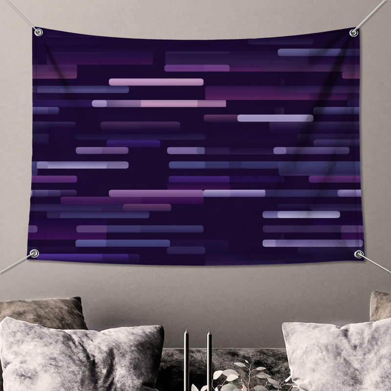 Tapisserie murale formes géométriques abstraites, H 50 po x l 60 po avec 4 œillets