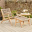 Mal Acacia Outdoor Lounge Chair with Ottoman
