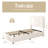 Bed Frame, Upholstered Platform Bed with Curved Headboard, Classic Color-Block Design, Soft Rounded Corners, No Box Spring Required, Easy Assembly-1628075452-1628075453