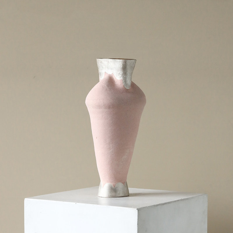 Vase de table en céramique Wabi Sabi, Pink