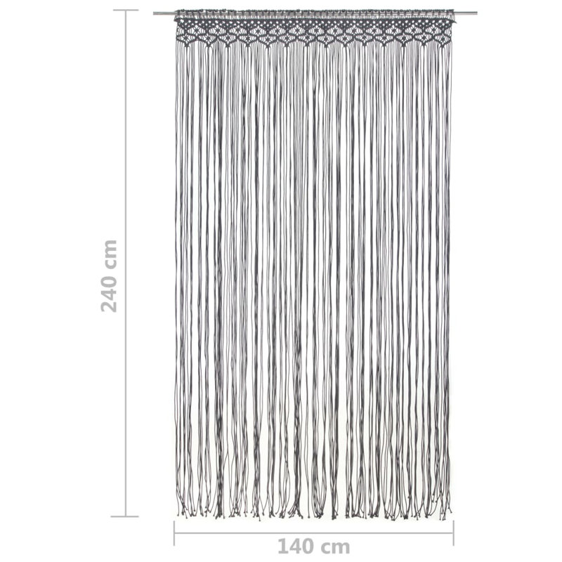 Lasater Sheer Curtain Single Panel, Anthracite