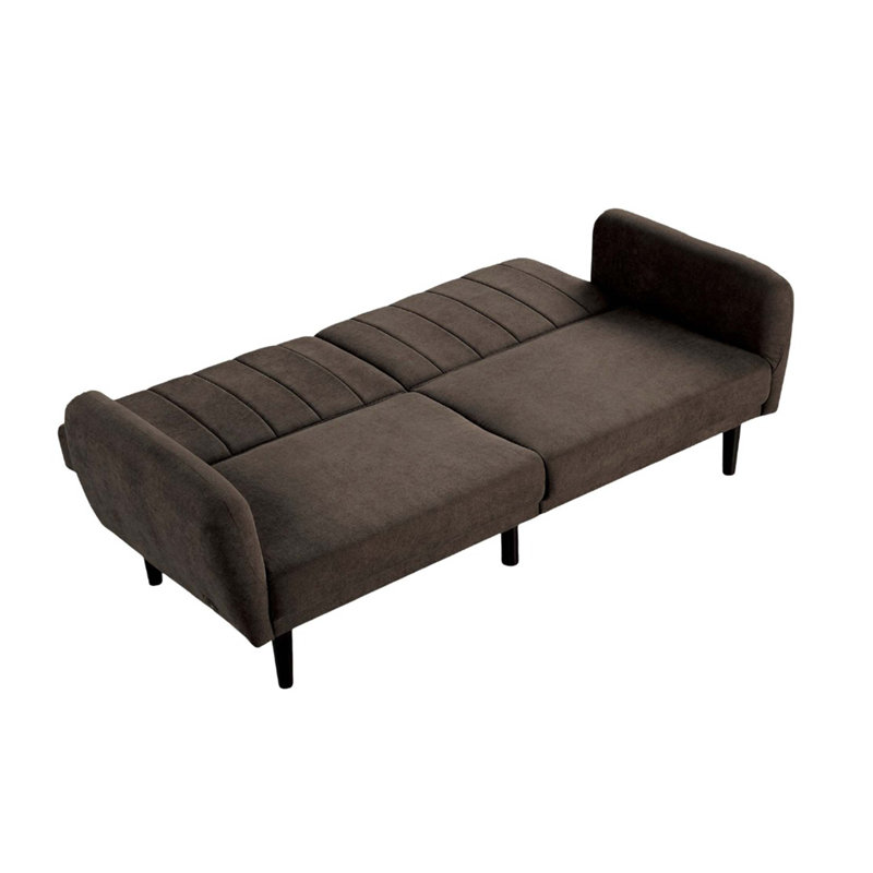 Canapé-lit contemporain convertible en lit Futon, Brun