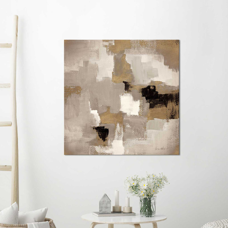 « muted abstract i », reproduction de peinture à l’acrylique sur toile, H 28 po x l 28 po x P 1,5 po