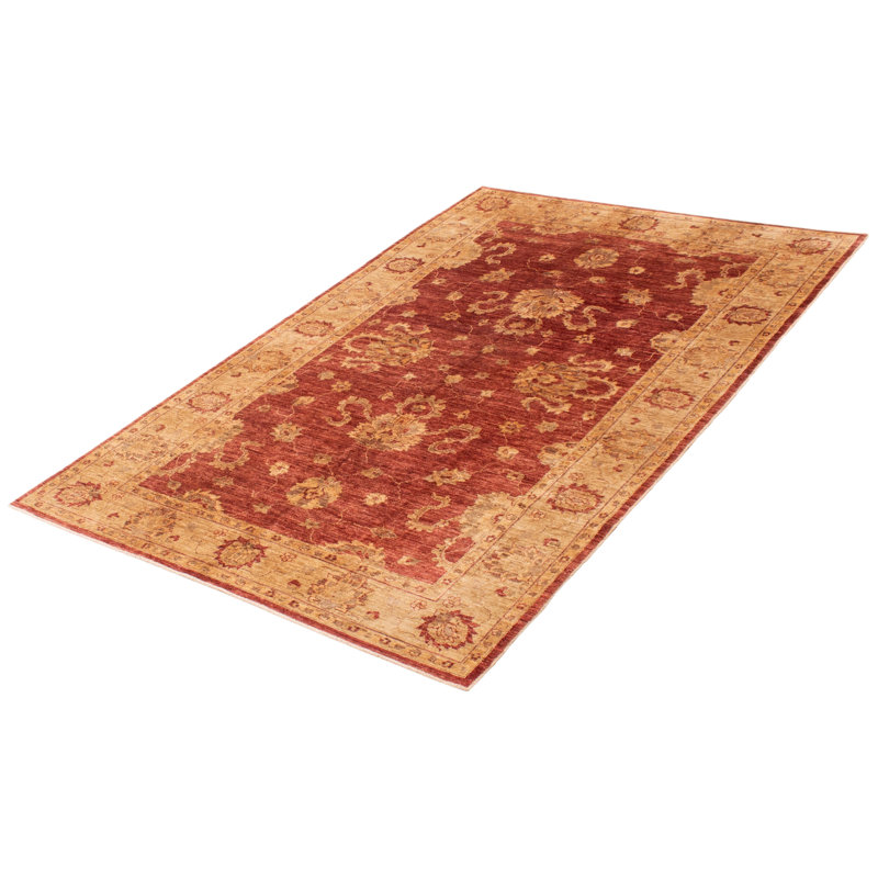 Tapis unique en laine rouge foncé 6 pi x 9 pi Mcgaughey