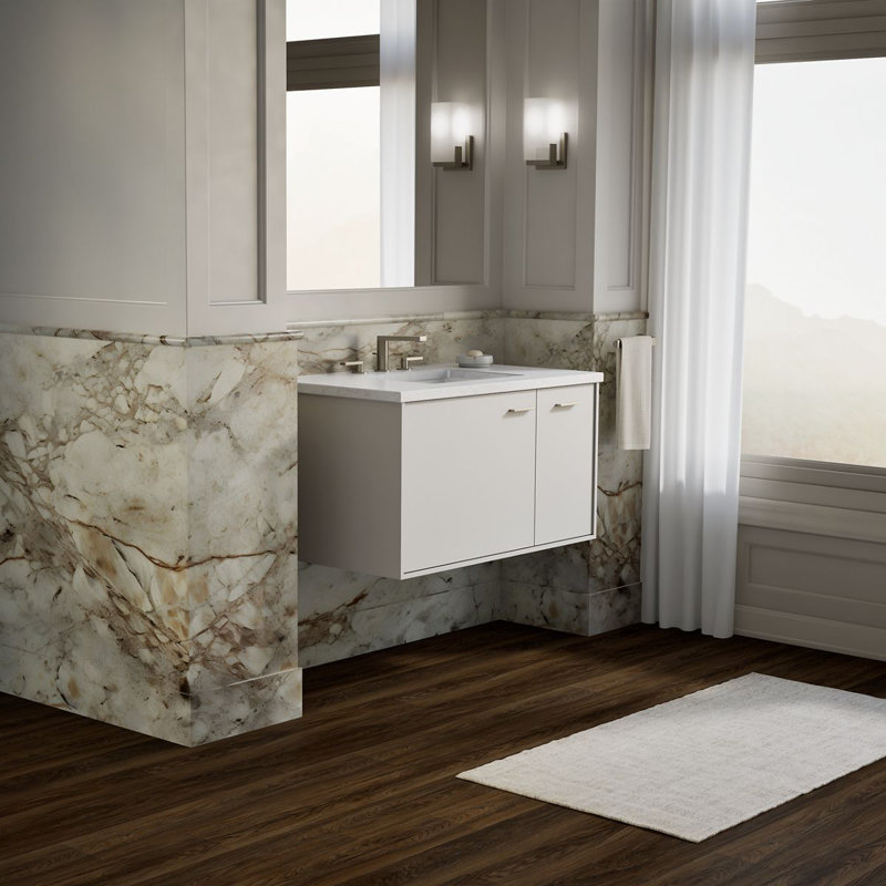 Base de meuble-lavabo 36 po Jute® seulement, Blanc lin