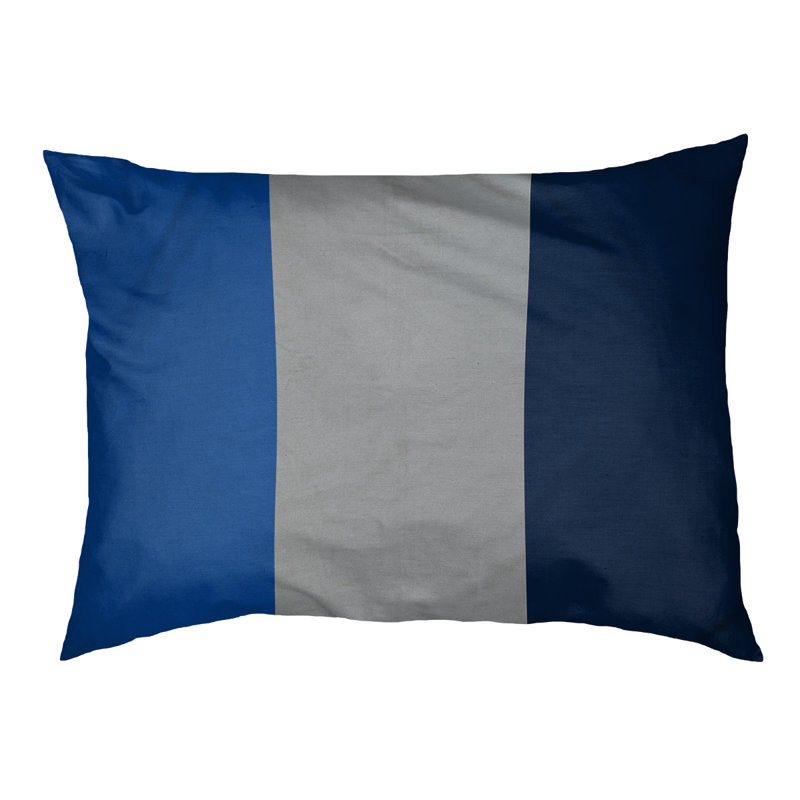 Oreiller rectangulaire New York, Petit (L 18 po x l 28 po), Bleu royal / gris / bleu marine