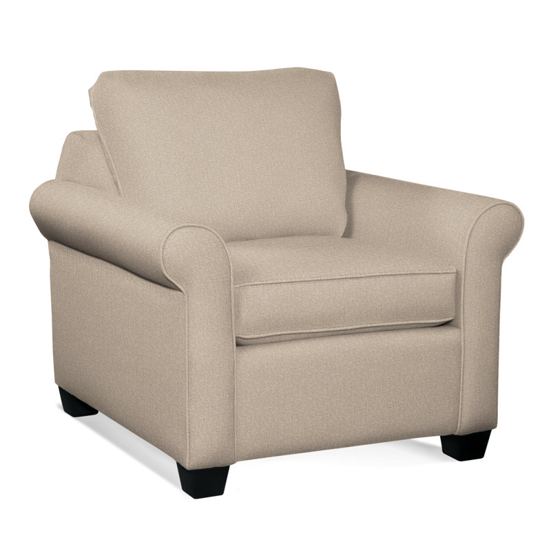 Fauteuil de 84 po de large Park Lane, Finition noire, Rayures bleu marine 0220-61