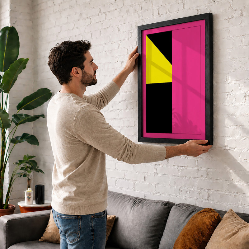 Colour Field Division Geometric - Print, A1 - 84.1 x 59.4 cm, Oak