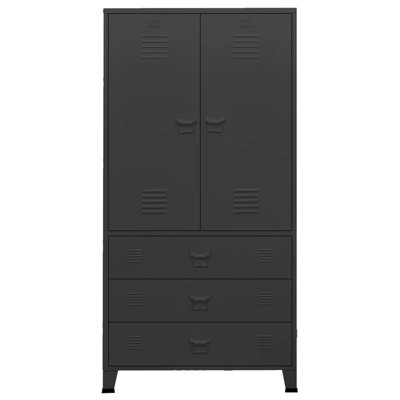 Bertrame Industrial Wardrobe 90x50x180 cm Metal