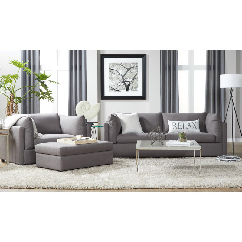 Yorba Upholstered 83.5'' Sofa, Carbon Polyester Blend