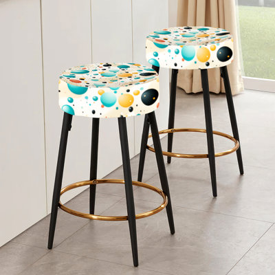 Ensemble de 2 tabourets de bar à motif de diversités