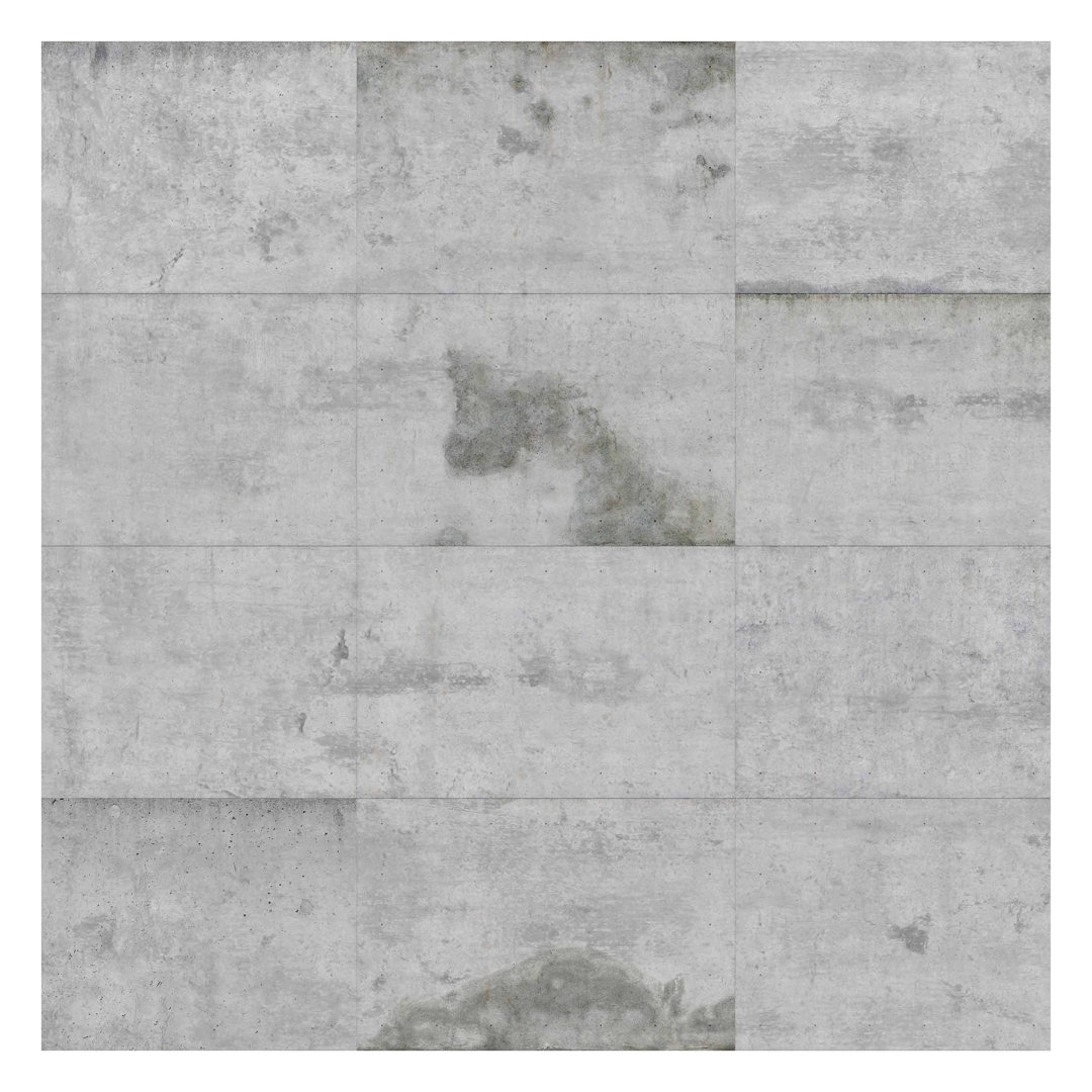 Large Concrete Slabs 1.9m x 2.88m Textured Matte Peel & Stick Wall Mural