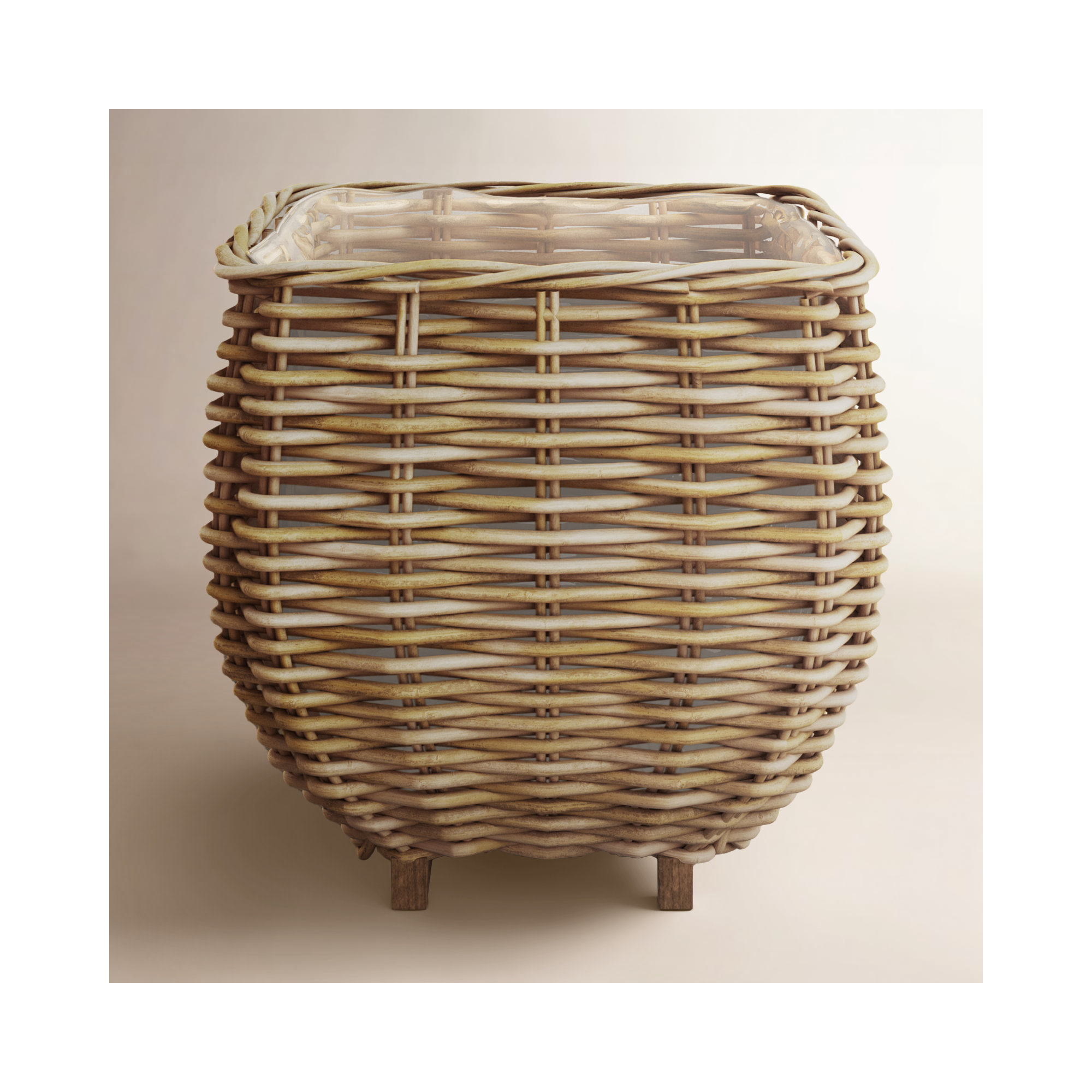 Pallie Handmade Seagrass Planter 1, 18" H x 19" W x 19" D